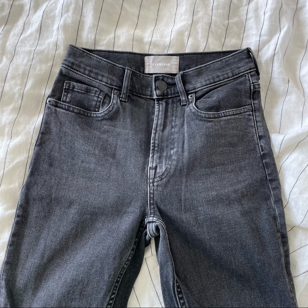 Everlane High Rise Skinny Jeans black wash
